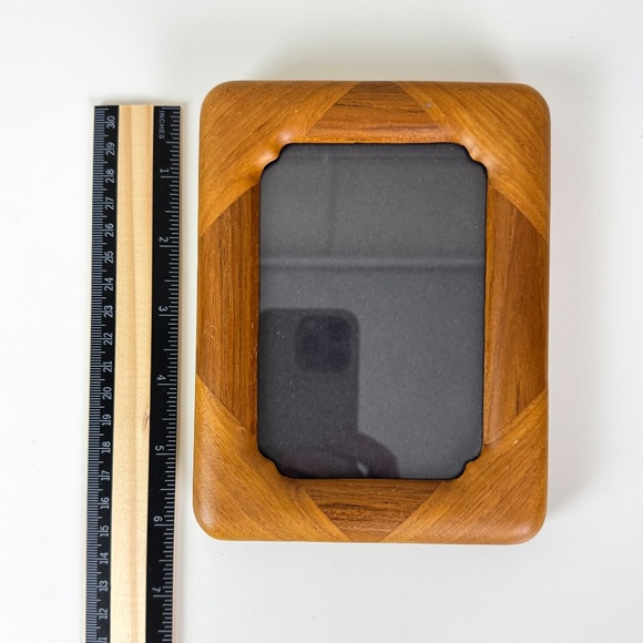 Collection of 3 Teak Wood Picture Frames - Vintage / Made in Thailand - Picture 7 of 9